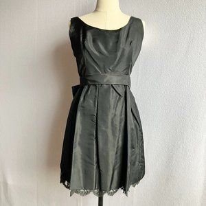1960s 1970s Little Black Cocktail Party Dress